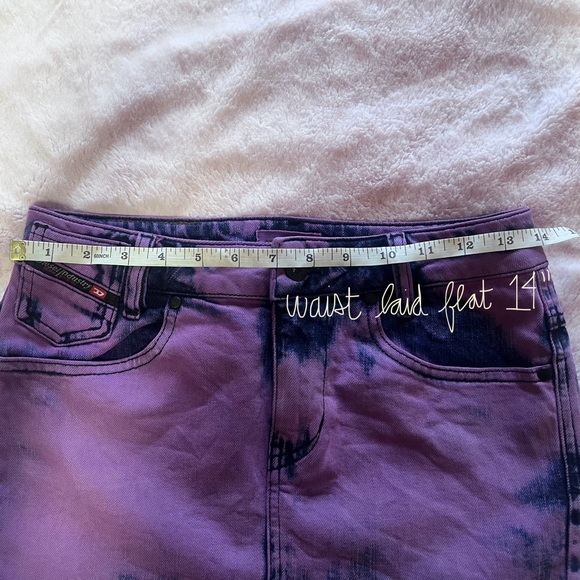Authentic Diesel Acid Purple & Black Mini Skirt - Picture 6 of 6